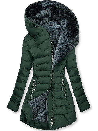 TS | Luxurious winter puffer coat with faux fur lining