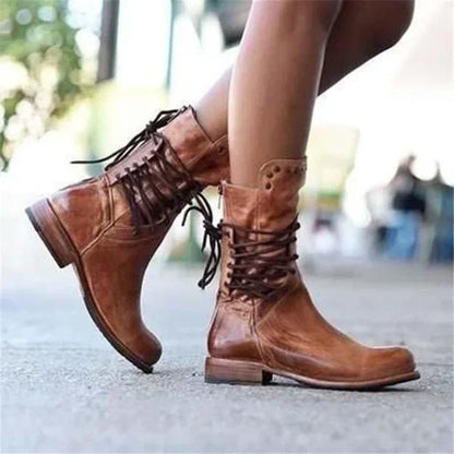 TS | Vintage leather lace-up boots