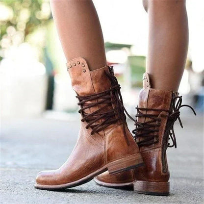 TS | Vintage leather lace-up boots