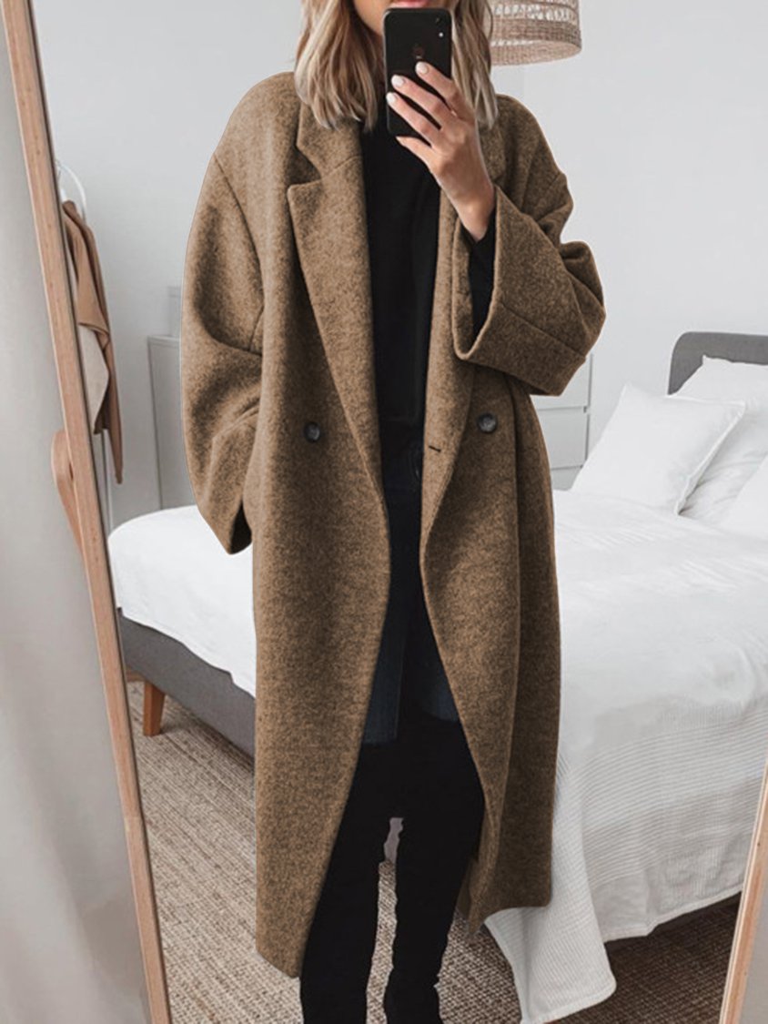 TS | Long oversized coat made from a wool blend