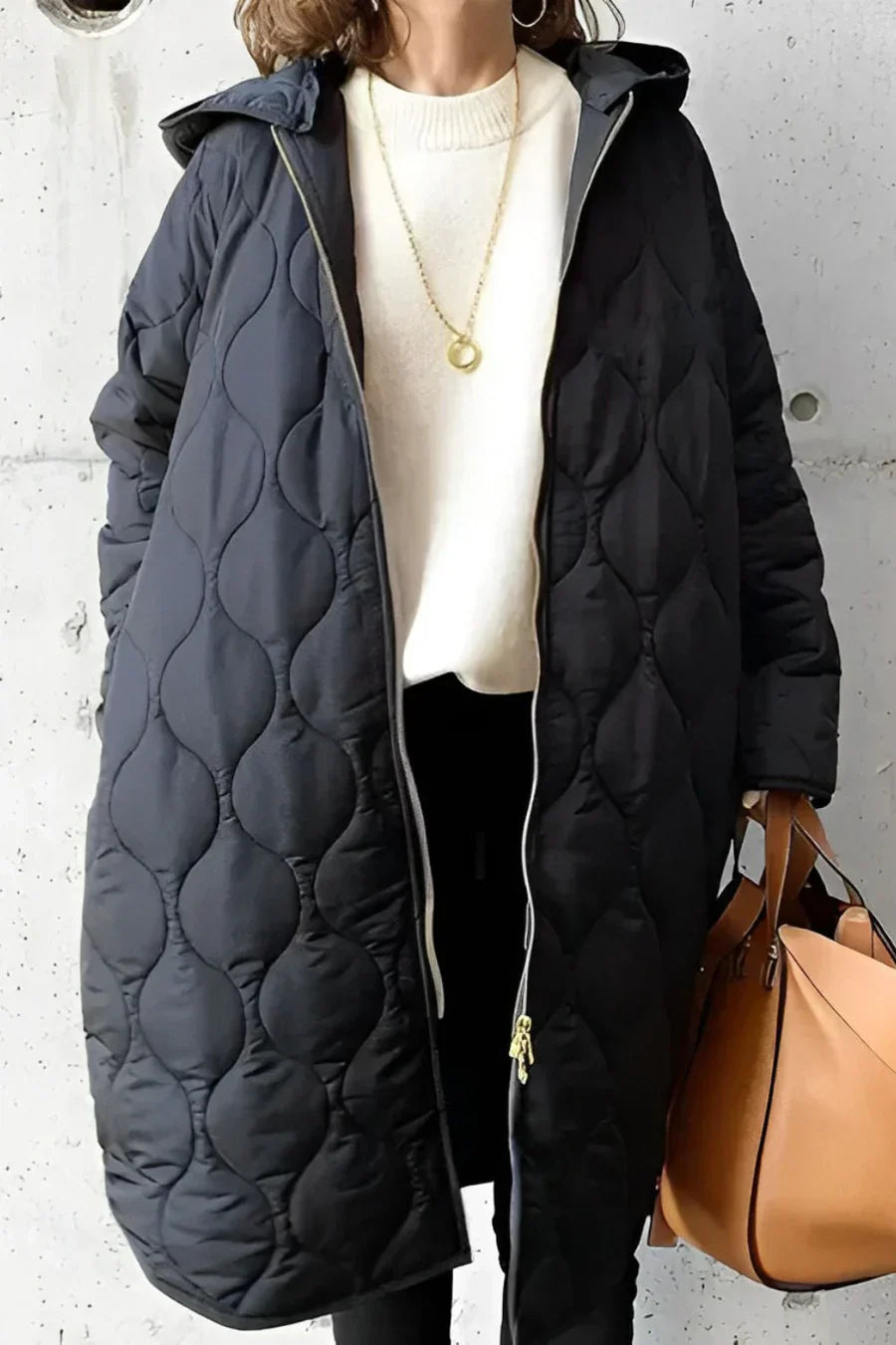 TS | Quilted coat with hood