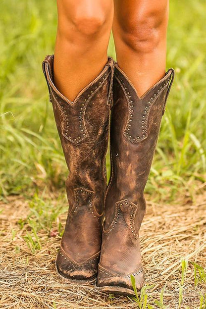 TS | Rustic western cowboy boots