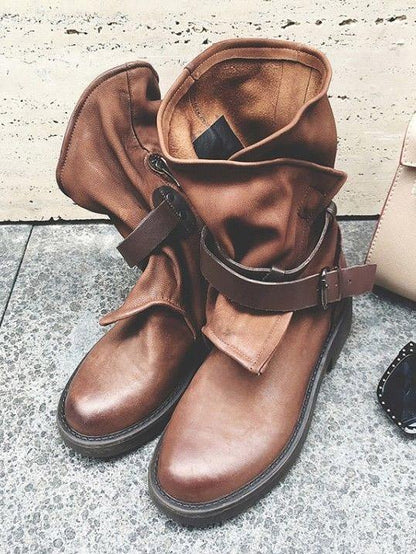 TS | Vintage ankle boots with buckles