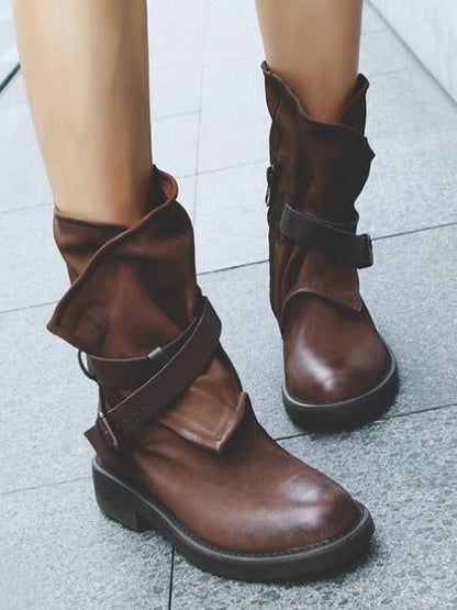 TS | Vintage ankle boots with buckles