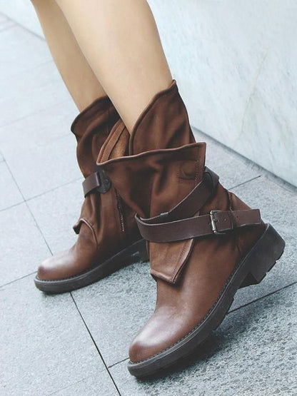 TS | Vintage ankle boots with buckles