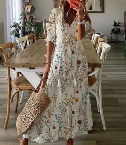 TS | Floral maxi dress with bow