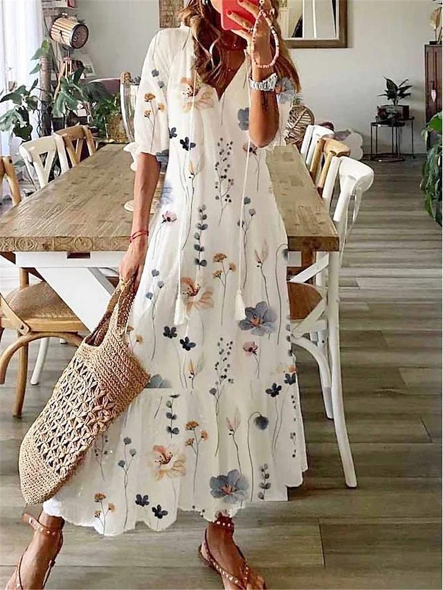 TS | Floral maxi dress with bow