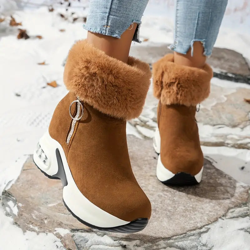 Cozy Wedge Booties