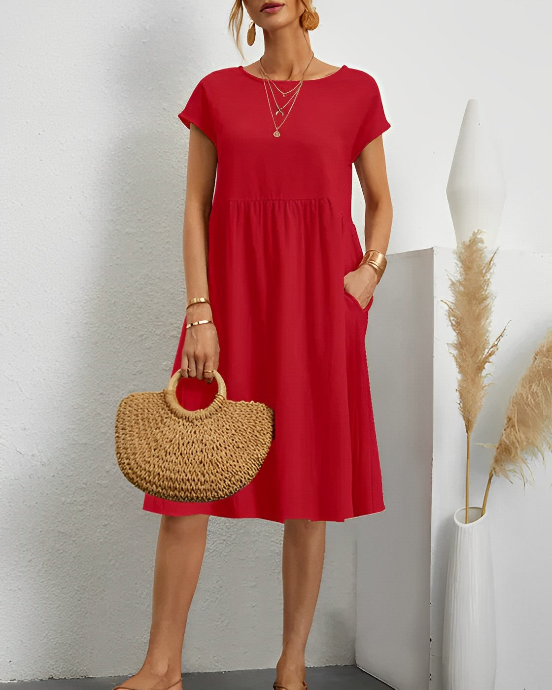 TS | Midi dress with side pocket