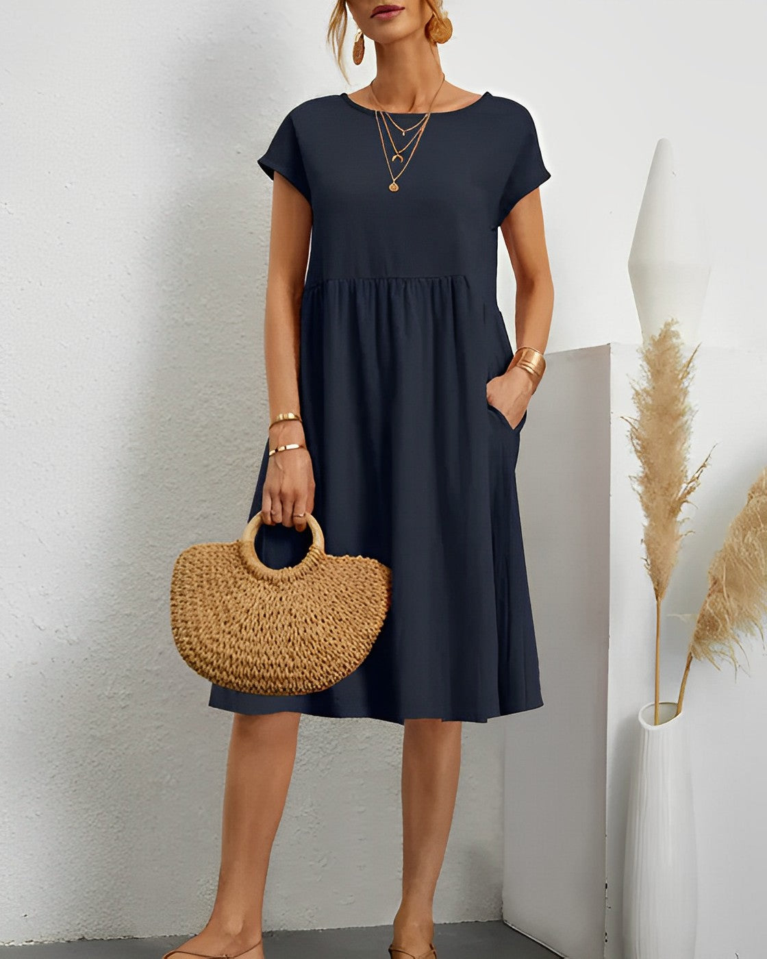 TS | Midi dress with side pocket