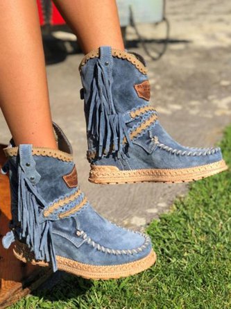 TS | Boho fringe western boots