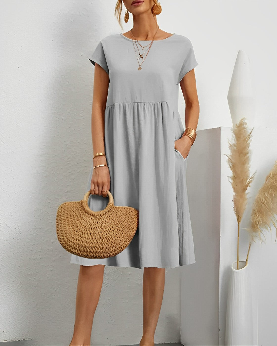 TS | Midi dress with side pocket