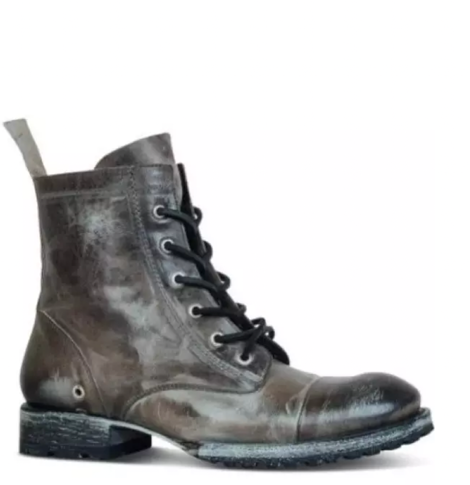 TS | Classic robust vintage leather lace-up boots