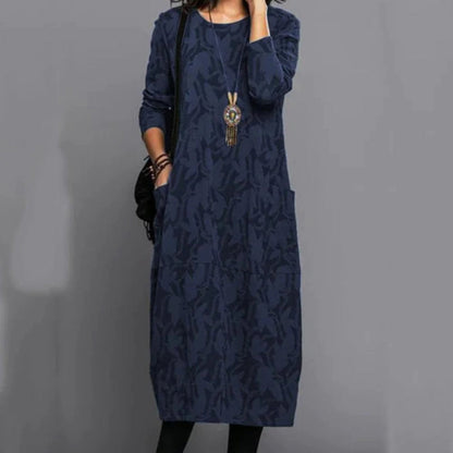 TS | Casual long-sleeved midi dress