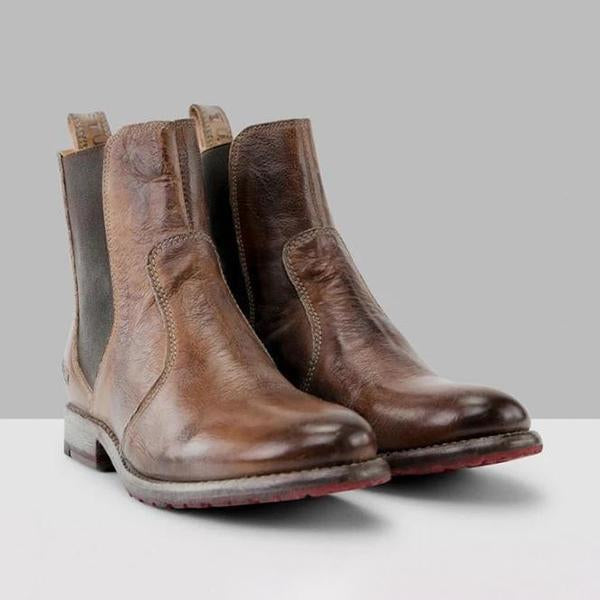 TS | Women's ankle boots in vintage-style leather