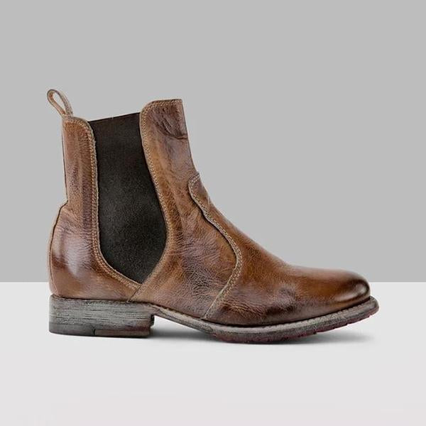 TS | Women's ankle boots in vintage-style leather