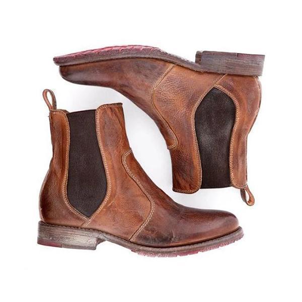 TS | Women's ankle boots in vintage-style leather