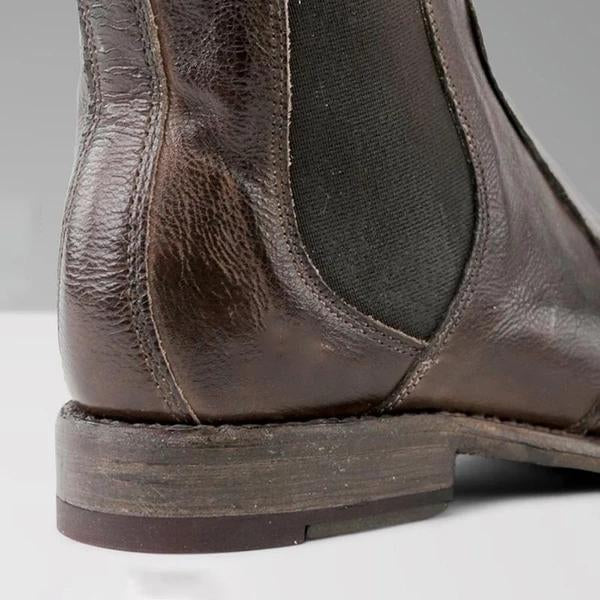 TS | Women's ankle boots in vintage-style leather