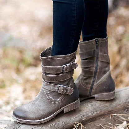 TS | Robust ankle boots with buckle