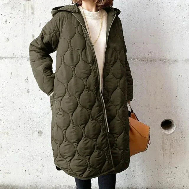 TS | Quilted coat with hood