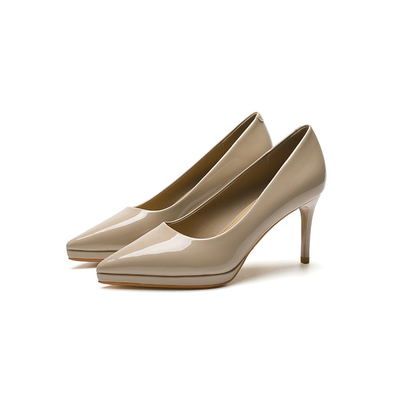 TS | Nude high heels with pointed toes