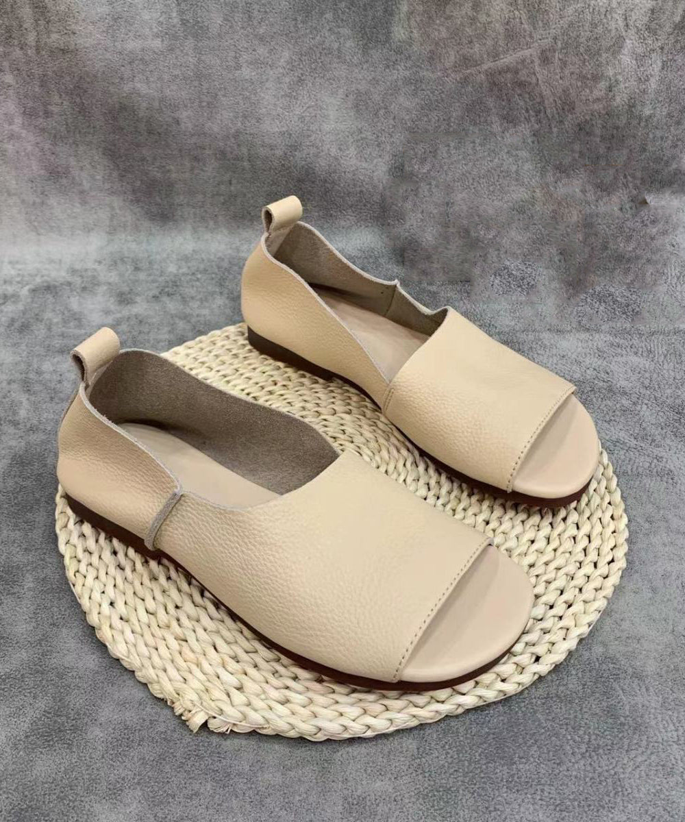 TS | Minimalist, open-toe slip-on flats