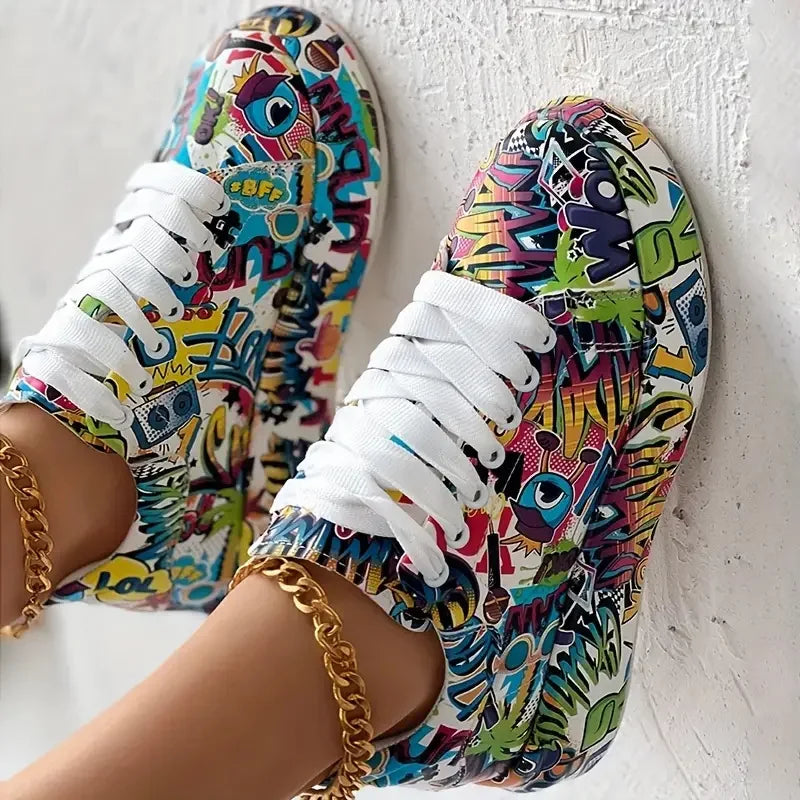 TS | Graffiti print high-top sneakers