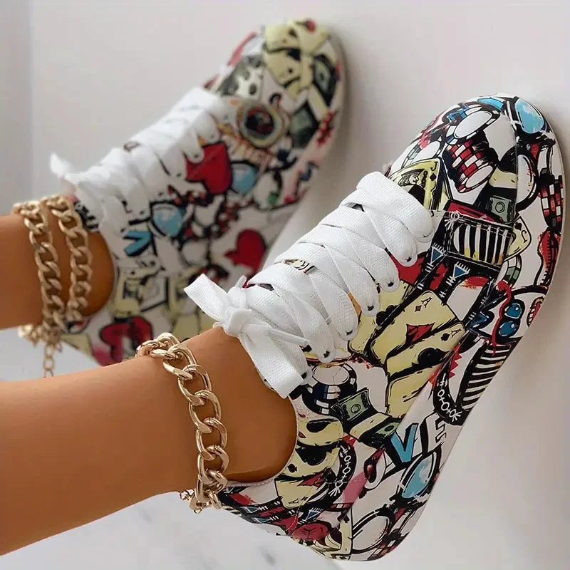 TS | Graffiti print high-top sneakers