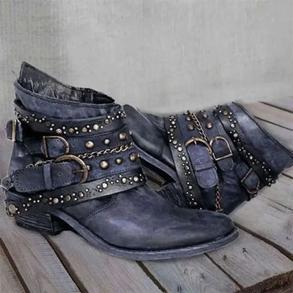 TS | Rockstar Chic studded ankle boots