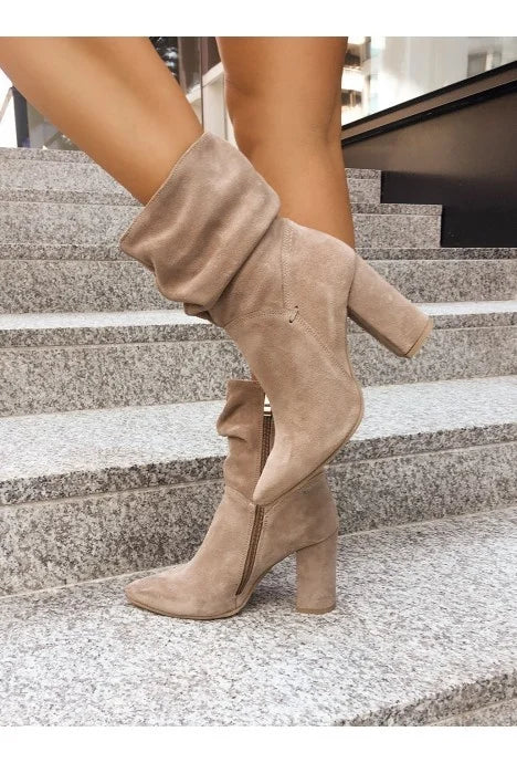 TS | Boots with suede block heel