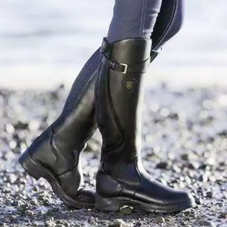 TS | Sturdy knee-high leather boots