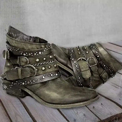 TS | Rockstar Chic studded ankle boots