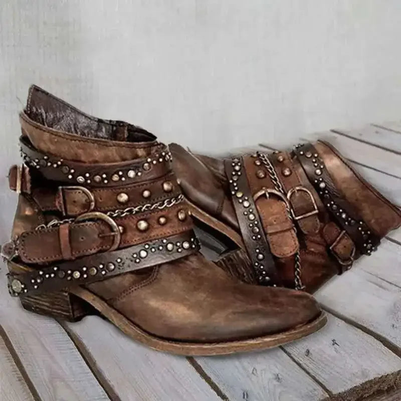 TS | Rockstar Chic studded ankle boots