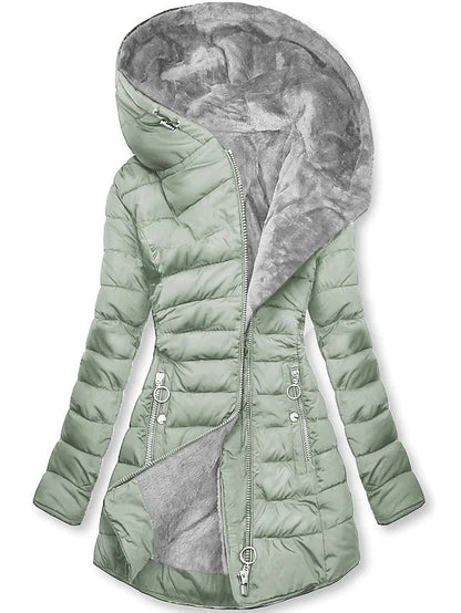 TS | Luxurious winter puffer coat with faux fur lining