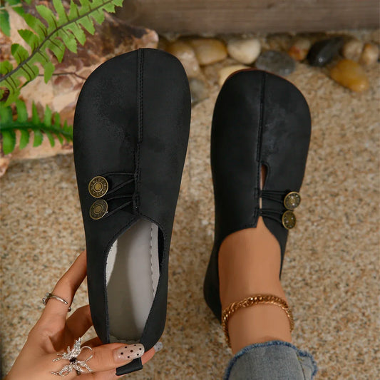 TS | Soft slip-on button flats