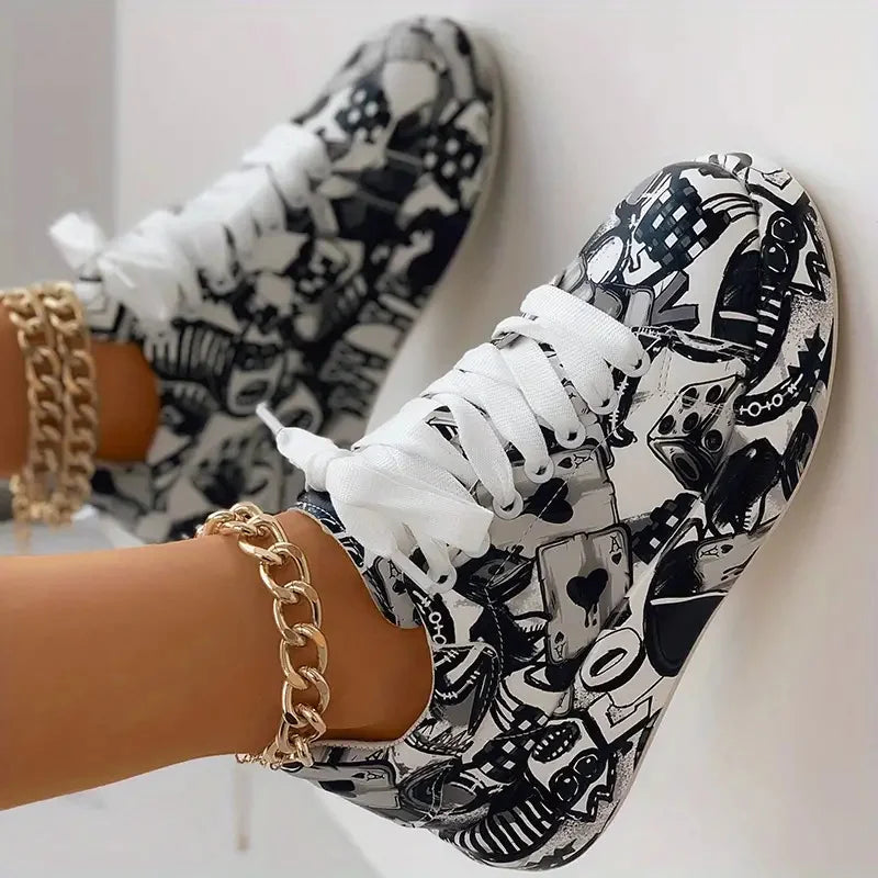 TS | Graffiti print high-top sneakers