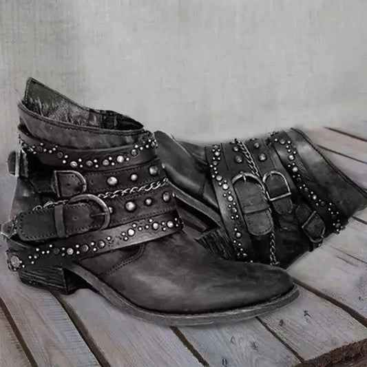 TS | Rockstar Chic studded ankle boots