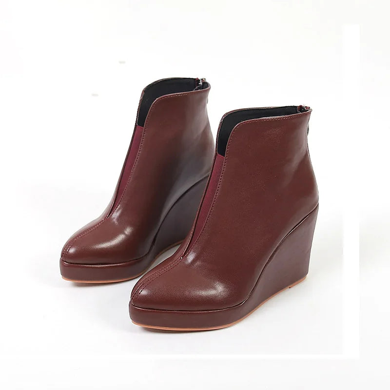 TS | Slim wedge ankle boots