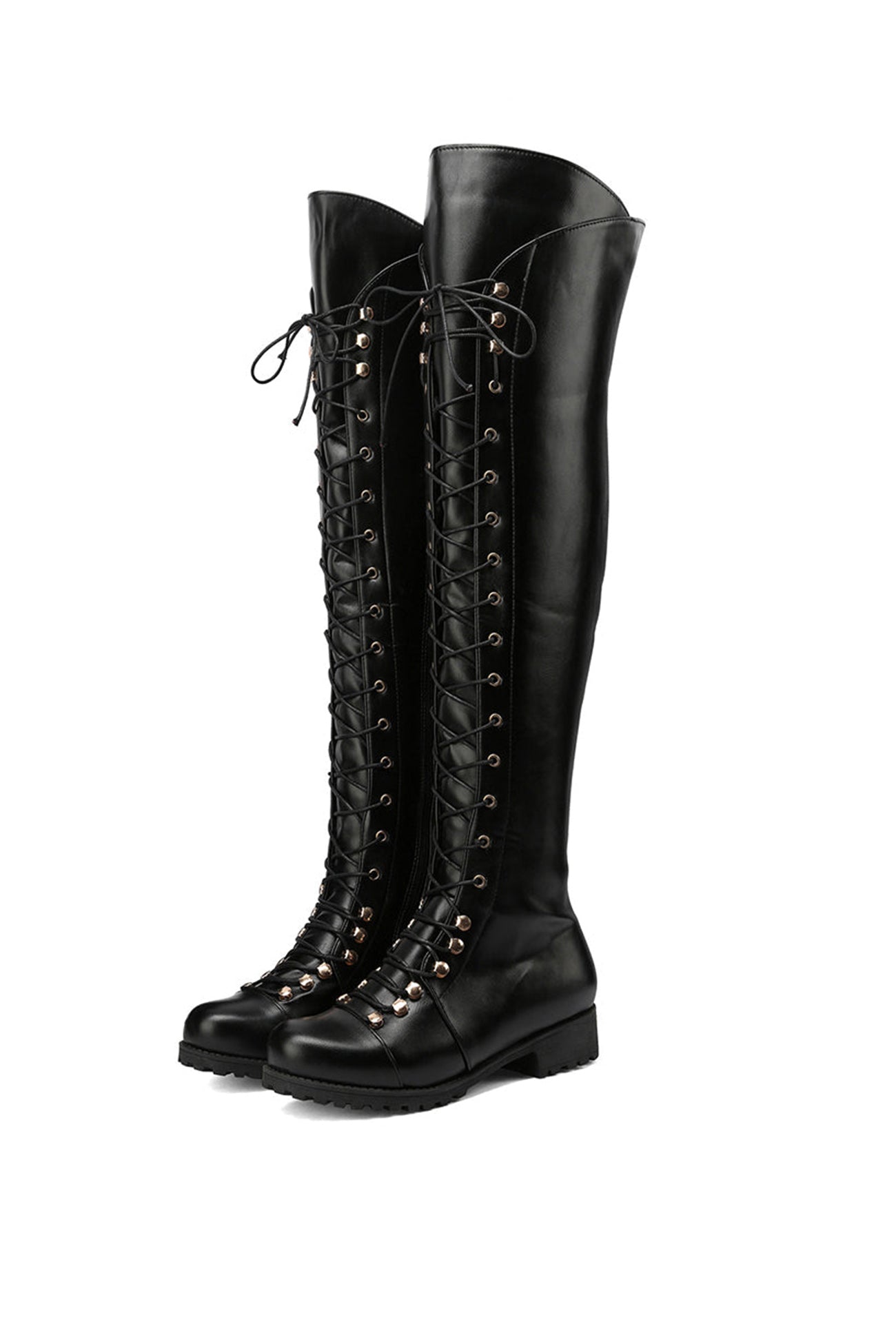 TS | Over-the-knee boots with laces