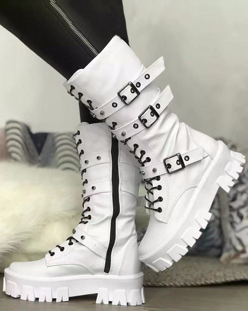 TS | Boots with zipper and buckles