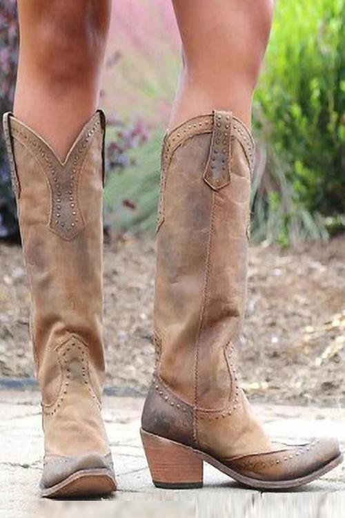 TS | Rustic western cowboy boots