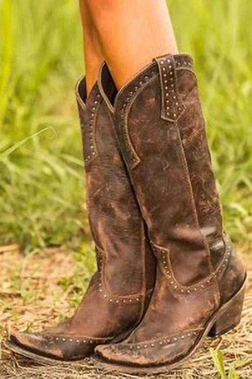 TS | Rustic western cowboy boots