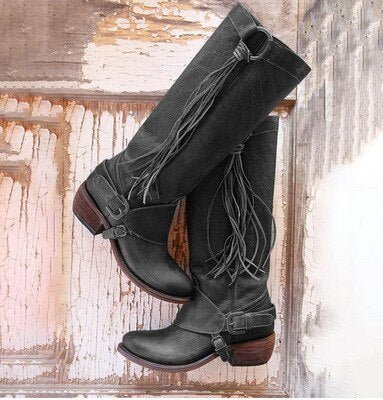 TS | Knee-length leather boots