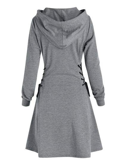 TS | Casual-chic hooded midi dress