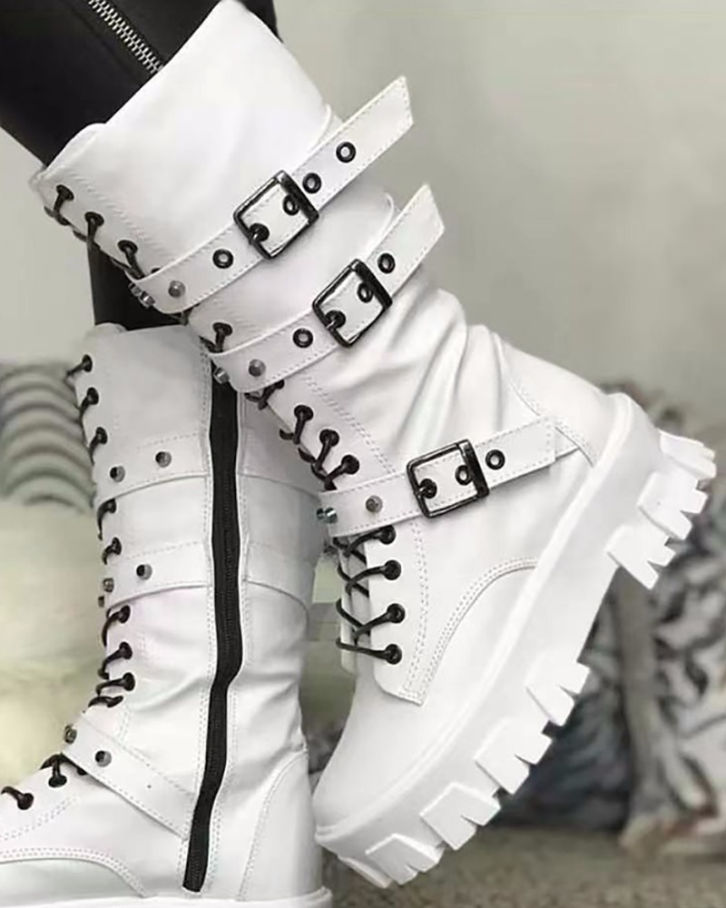 TS | Boots with zipper and buckles