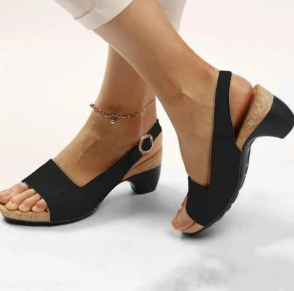 TS | Open slingback sandals with block heel