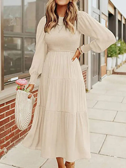 TS | Long-sleeved midi dress with tuxedos