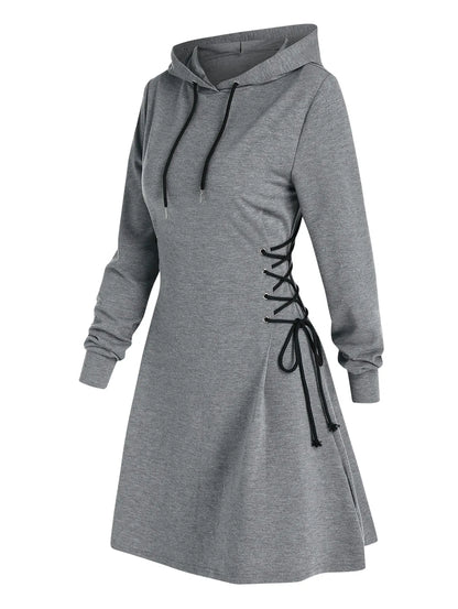 TS | Casual-chic hooded midi dress