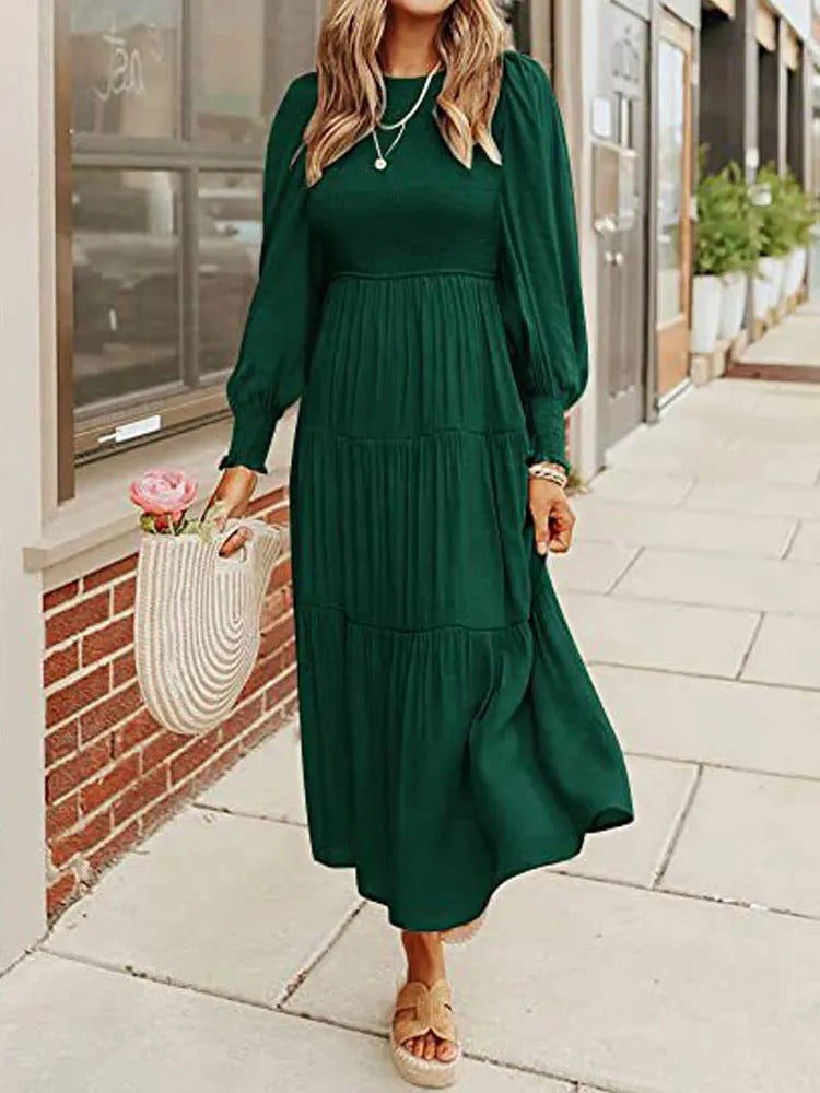 TS | Long-sleeved midi dress with tuxedos