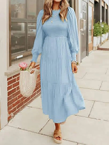 TS | Long-sleeved midi dress with tuxedos